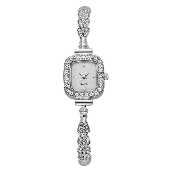 Damen Vintage Petite Armband Zierliches Armbanduhr Kleines Quadrat Analog Quarz Uhr Luxus Damen Dünnes Armband Strass Armbanduhr für Damen Geschenk