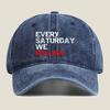 Every Saturday We Follow Fashion Washed Baseball Cap Hat Outdoor Activities
