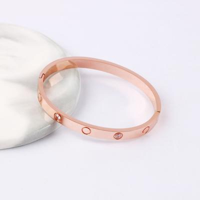 Jewelry Classic Kaga Buckle Bracelet with Diamond Wide and Narrow Edition 18k Rose Gold Bracelet 2025
