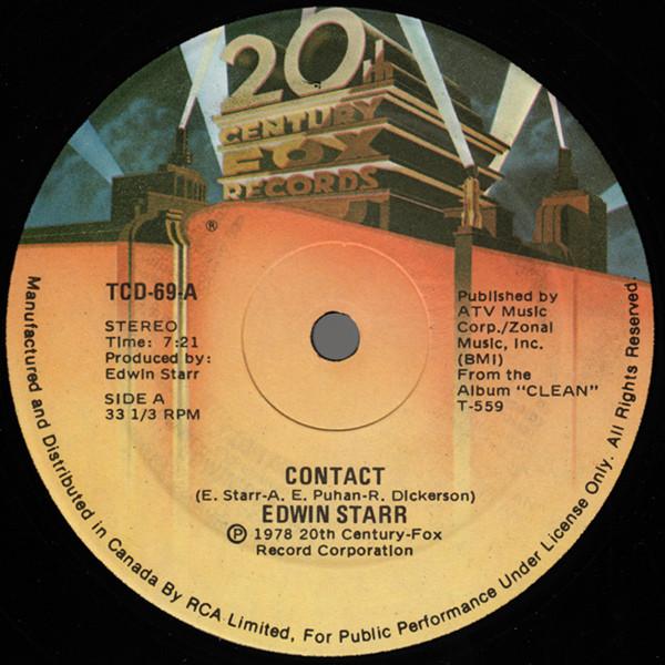 

12inch Record EDWIN STARR - Contact TCD69 20th Century Fo 1978 Canada Soul/Funk Used