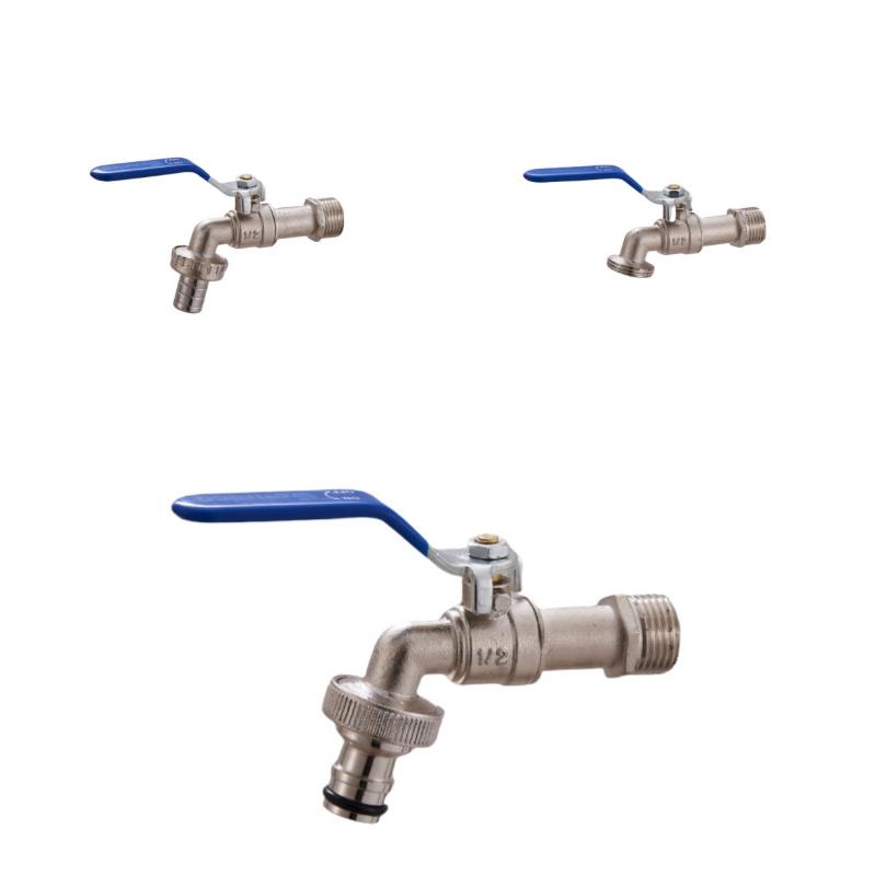 1 Piece Bathroom Faucet Blue Industrial And Home Irrigation Zinc Alloy Garden Bibcocks With Dual Nipple Outdoor Balcony Faucet
