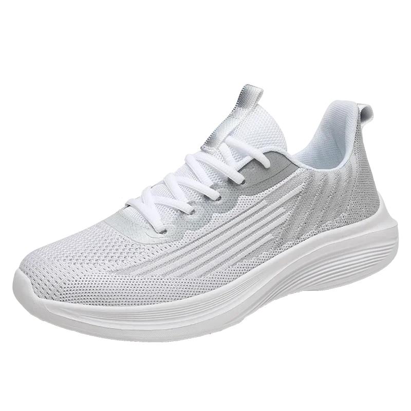 Fashion Large Size Mens Casual Sports Shoes Breathable Fly Woven Lightweight Couple Running Shoe Non-slip Women's Men's Tennis sneakers