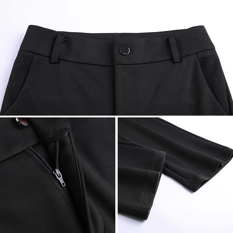 Dámské nadměrné kalhoty s vysokým pasem, splývavé, s mikro rozšířením - Neformální kolekce jaro/podzim 2025