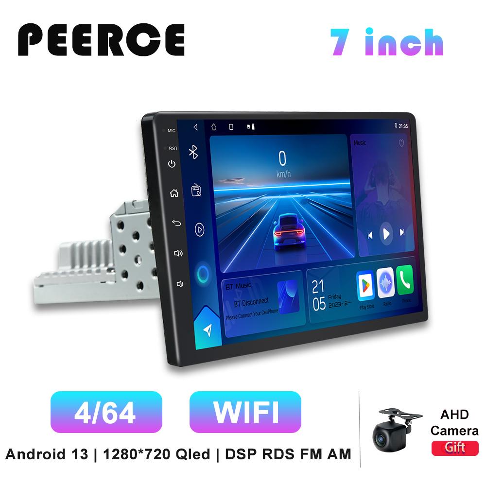 JMANCE 7/9/10,1 palce 1 Din1+32GB Android 13 Autorádio Multimediální MP5 přehrávač Carplay Auto Bluetooth WIFI GPS FM rádio