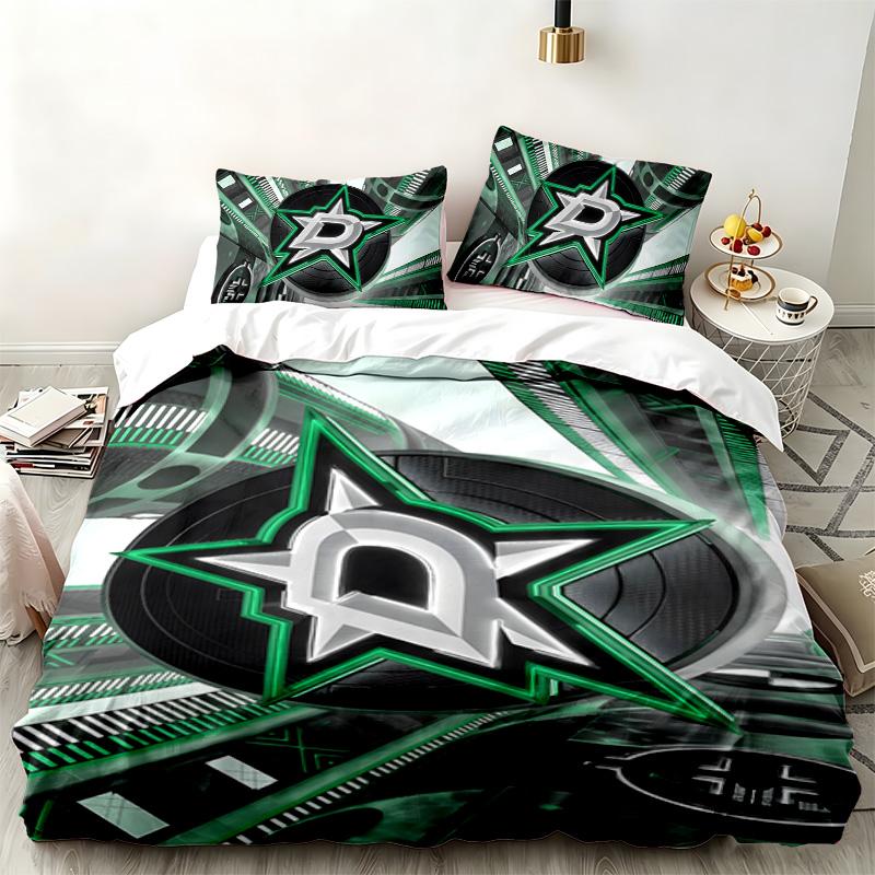 Dallas Stars 3pc set Perfect for bedroom use Comfortable bedding set includes a duvet cover and two pillowcases Ideal birthday or Christmas gift