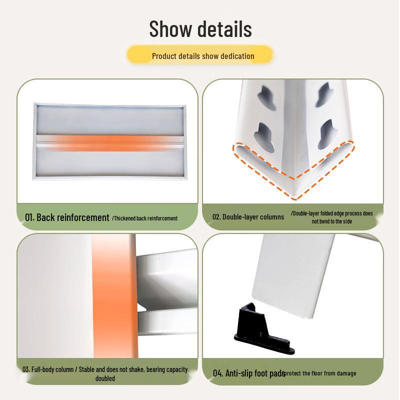 Children's Multi-Layer Steel Bookshelf & Toy Storage Shelf