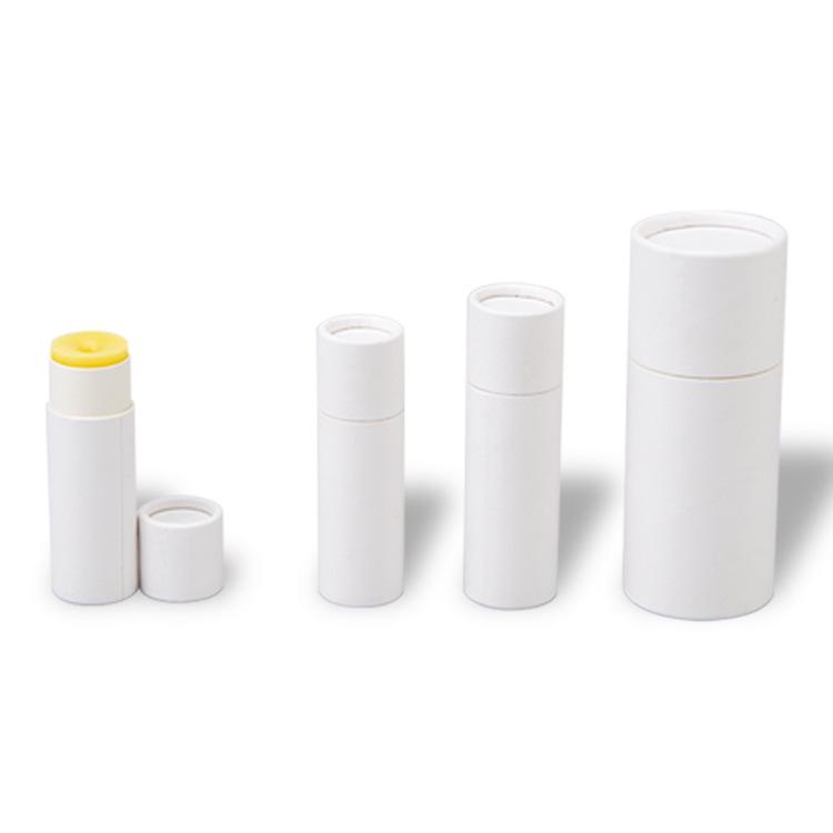 FSC Biodegradable Lipstick Push-Up Balm & Deodorant Paper Tube Packaging