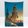 Comic LLucky LLuke Weiche Flanelldecke für Bett Schlafzimmer Sofa Picknick Überwurf Hautfreundlich Atmungsaktiv Geschenk Decke