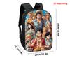15 Inch 2-in-1 One Piece Anime Backpack, Lightweight Durable School Daypack with Pencil Case, Casual Bag for Boys Girls Age 6-10