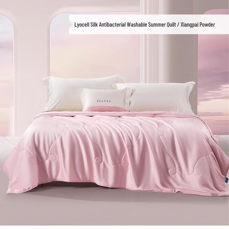 FUANNA Washable Tussah Silk Summer Quilt Single 152x210cm