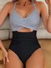 Sexy 2025 Patchwork Swimwear Women Hollow Push Up One Piece Swimsuit Brazilian Lady Monokini Summer Beach Bathing Suit