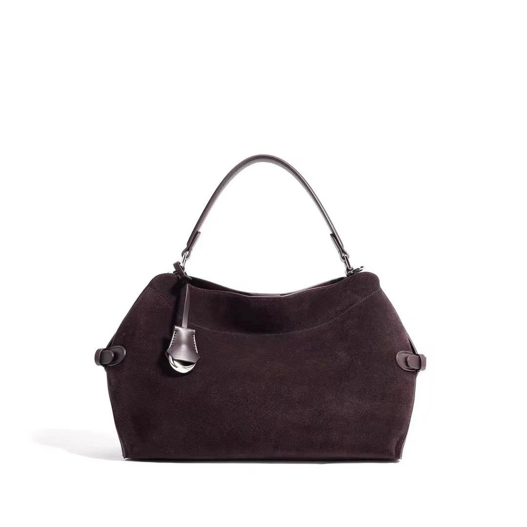 

Женская сумка-тоут кроссбоди из натуральной замши 32x12x22 cm