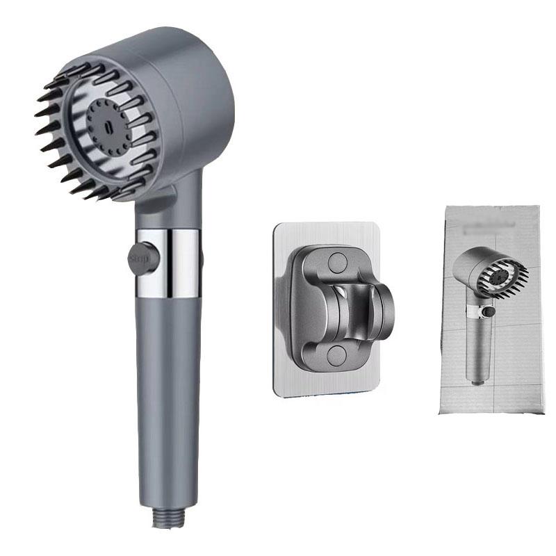Portable Shower Filter Head Massage Three Modes of Water Output One Click Water Stop Showers for Bathroom Showerhead Accessories