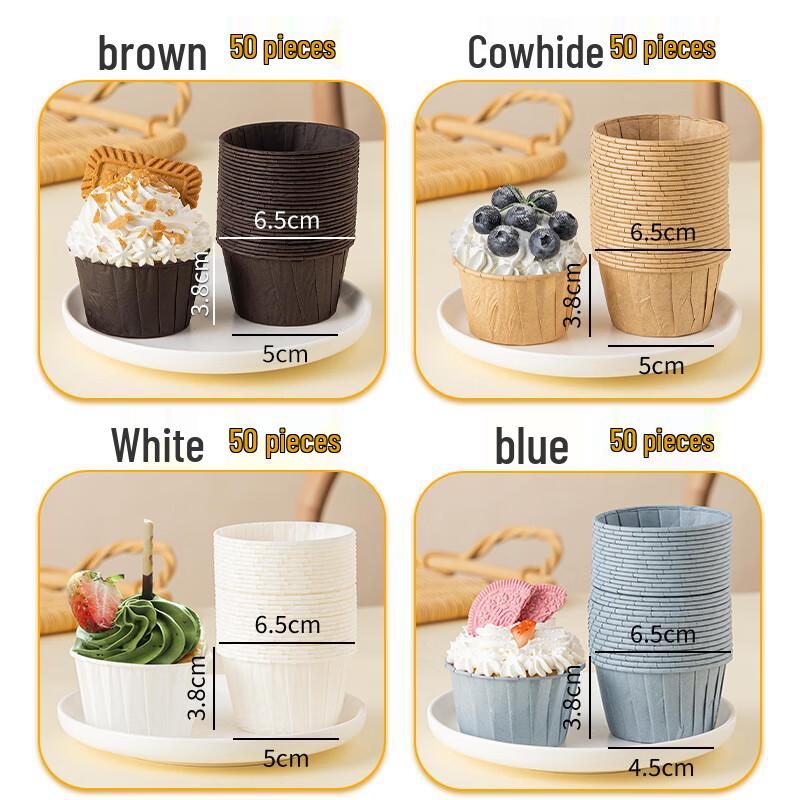 Gekräuselte Cupcake-Backpapierförmchen