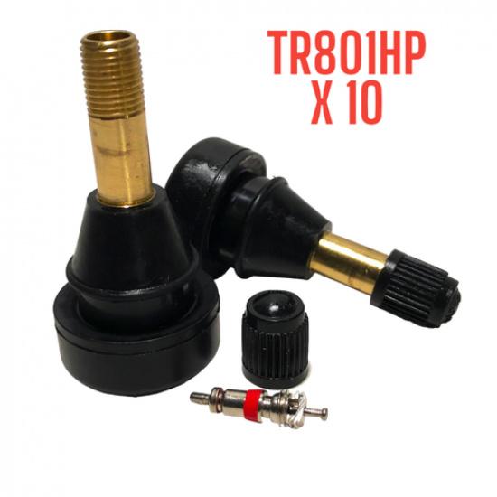 

10 PCS TR801HP High Pressure Snap-In Tire Valve Stem 1.25 Height - .625 Hole