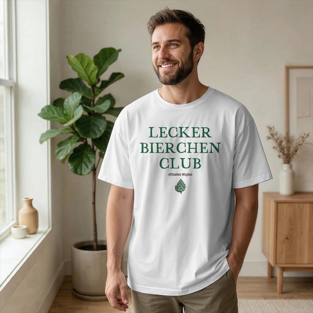Unisex T-Shirts Lecker Bierchen Club 100 Baumwolle T-Shirt Kurzarm Leckeres Bier Trinken T-Shirt Rundhals Kleidung Neuankömmling