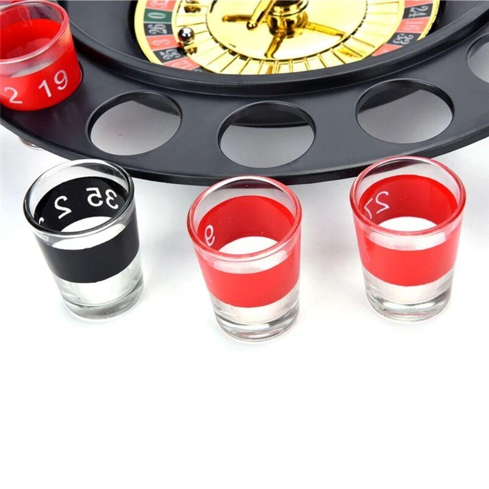 Roulette Alcolica HTUK Con 16 Bicchierini E 2 Palline – Gioco Da Festa Per Adulti (Diametro 30 Cm) - 2