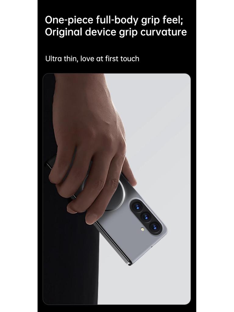 Samsung Z Fold7 Frosted Magnetic Case with Ring Holder – Skin-Feel Protective Cover