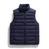 Men's Lightweight Winter Down Vest, 90% Insulated with Stand Collar, Short Fit for Sports, Group Purchase & Custom Printing Available
