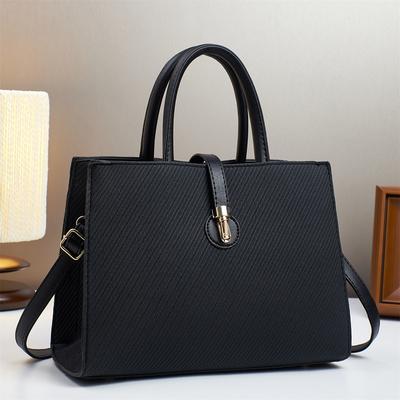 The New Macaron Fashion Handbag Stripe Simple Shoulder Bag Everything Stylish Women's Bag