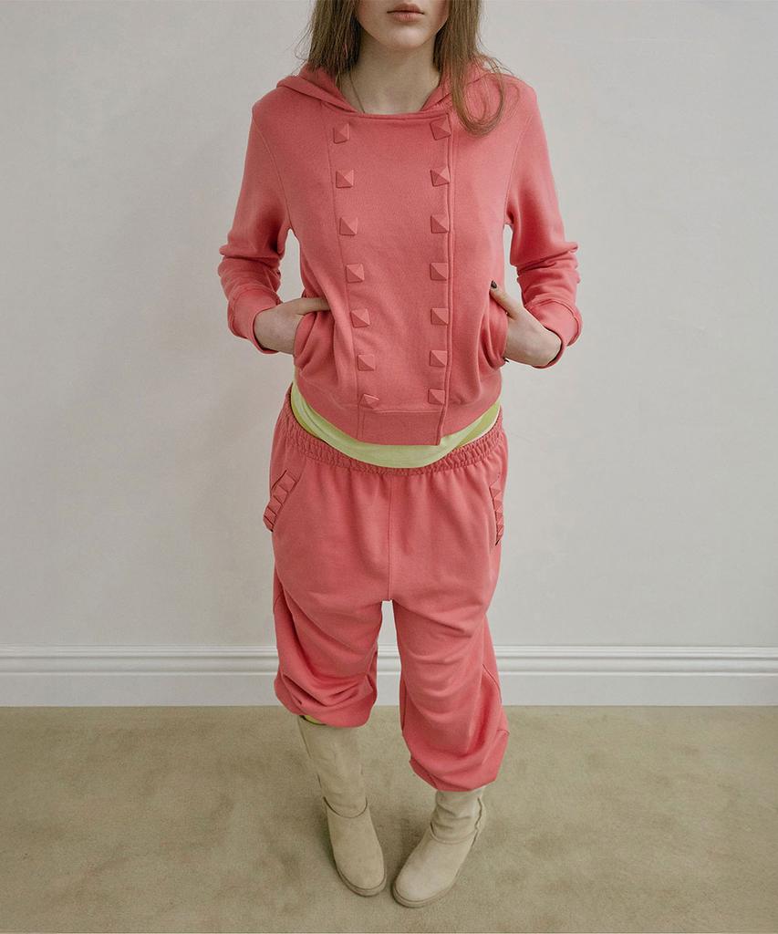SCULPTOR Napoleon Stud Hoodie Acid Pink