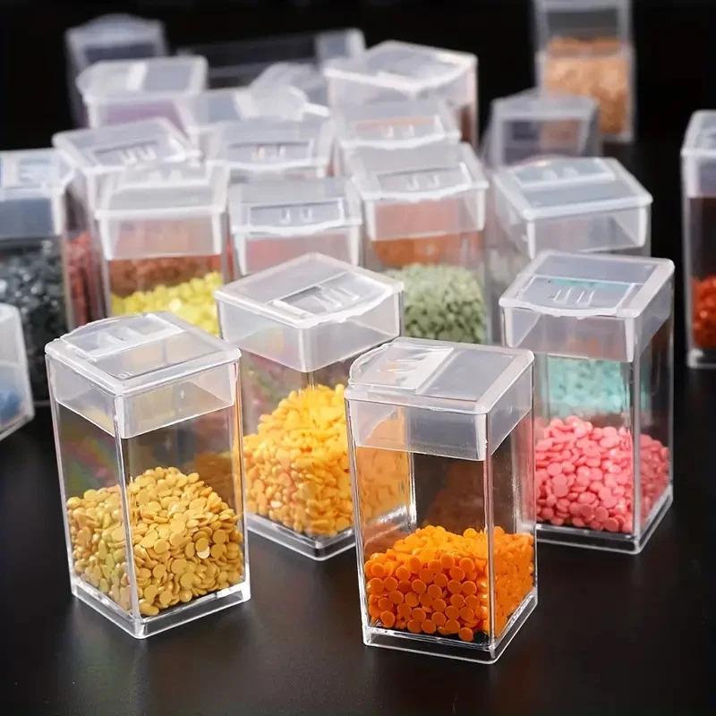 Transparent Storage Box with 32 Compartments, Small Independent Boxes for Storing Rhinestones and Diamond Painting Tools