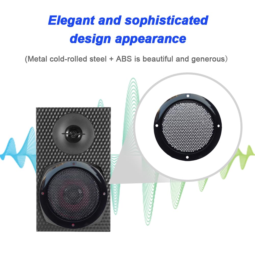 Xiatiaosann 3" Speaker Grill Cover, Cold Rolled Steel Speaker Net Cover, Metal Mesh Speaker