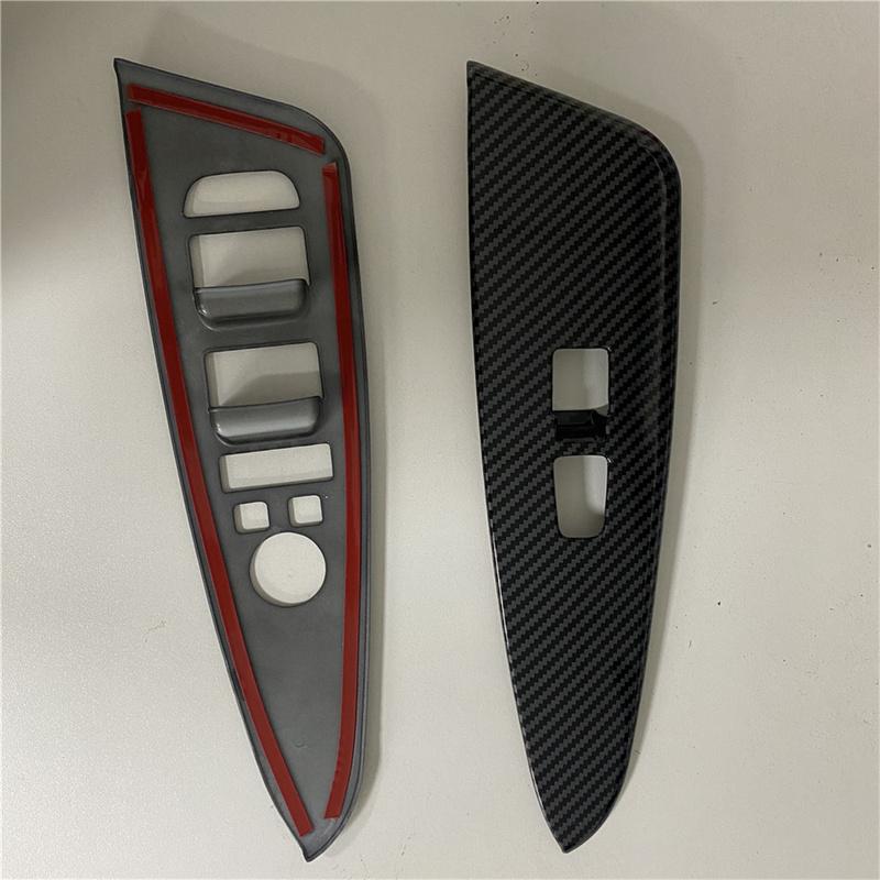 LHD Carbon Fiber Door Handle Holder Window Lift Button Switch Car Interior Accessories For Kia Sportage NQ5   2024 2025