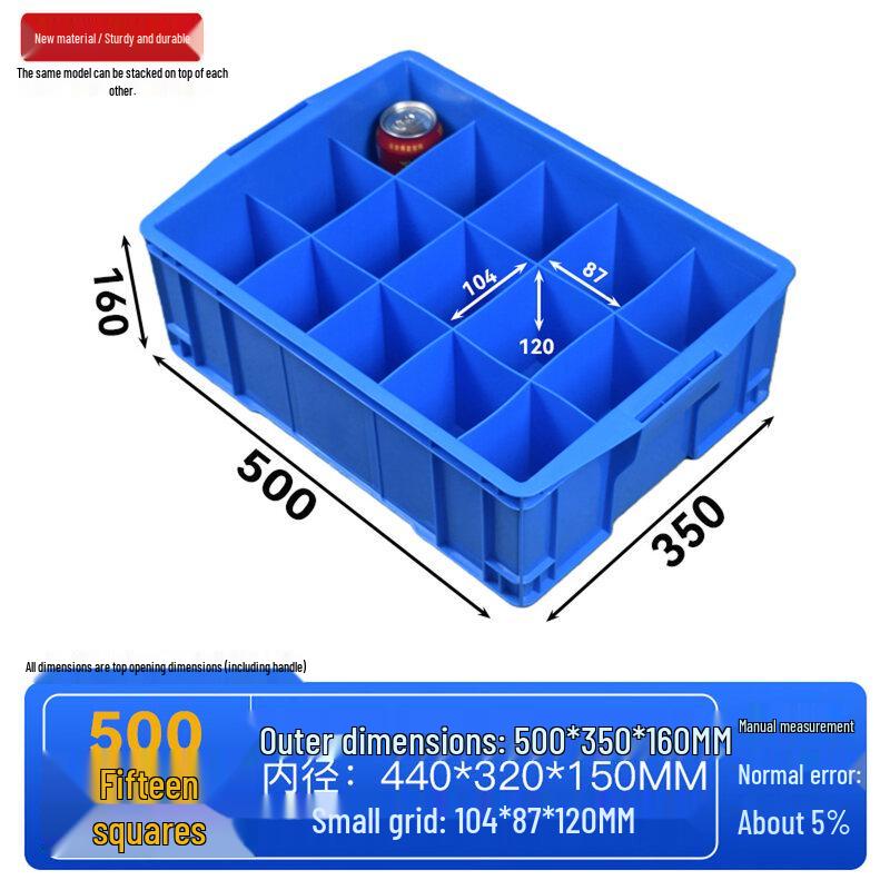 Multi-Grid Plastic Parts Storage Organizer Box