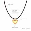 Collares colgantes de corazón de acero inoxidable para mujer, collar de cadena de cuerda, joyería exquisita, regalo del día de San Valentín