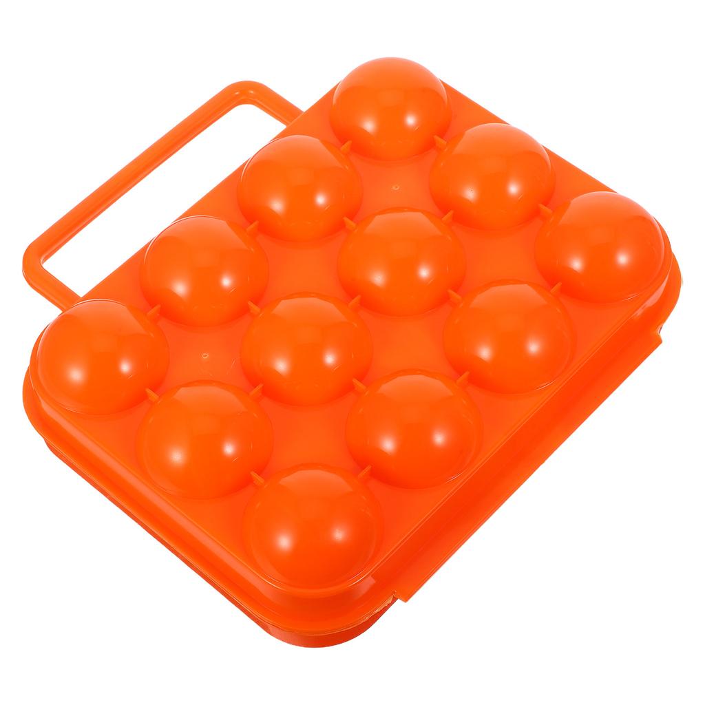 12-Egg Plastic Egg Storage Container Portable Folding Design with Locking Cover Handle for Outdoor Camping Picnic Kitchen