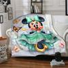 Minnie Mouse Butterfly Fantasy Flannel Blanket Super Soft Warm Cozy Blanket For Sofa Bed Office Travel Allseason Home Decor Gift