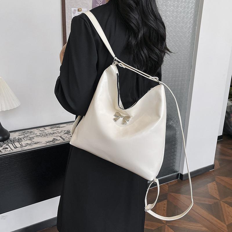 Large Capacity Commuter Tote Bag Women's Dual-purpose New Casual Backpack Butterfly Clean Retro Portable Shoulder Bag