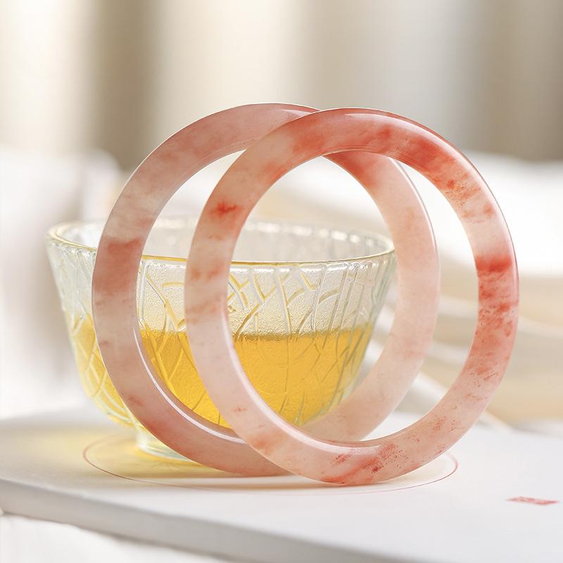 

Браслет из натурального нефрита Jinsi, модный браслет с изумрудным шармом, нефритовый браслет для женщин, подарок 54-56mm