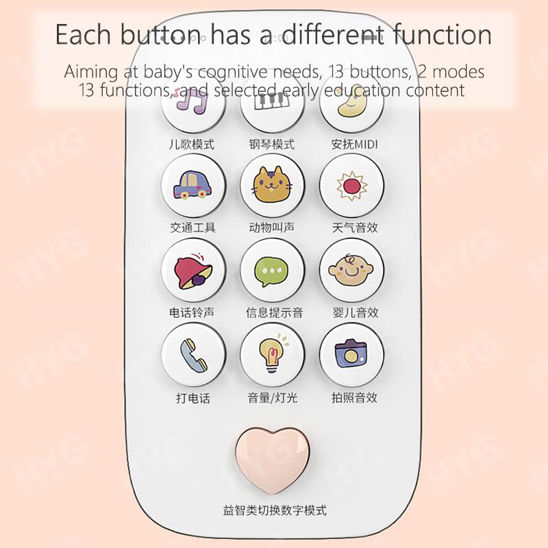 Baby Phone Toys Cute Telephone Teether Musical Voice Toy Early Educational Learning Machine Electronic Children Cellphone Gifts