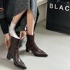 High Heel Pointed Toe Women Ankle Boots Ladies Elegant Slim Short Booties Autumn Winter Womem's Shoes