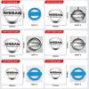 Auto Frontgrill Heckklappe Emblem Logo Aufkleber Lenkrad Abzeichen Für Nissan Juke Leaf Micra Altima Maxima Patrol Sentra Teana