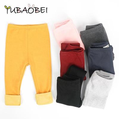 YUBEOBEI Winter Baby Mädchen Leggings Baumwolle Candy farben Hosen Mädchen Dicke Hose Kinder Kleidung Warme Dünne Bleistift Hosen