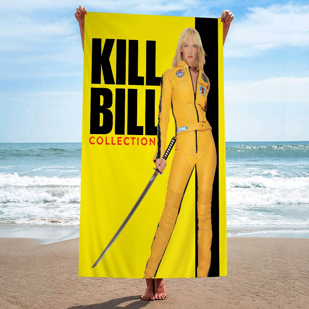 Classic Movie K-Kill Bill Microfiber Blanket Quick Drying Beach Towels Oversized Printing Super Absorbent Pool Towel Blanket