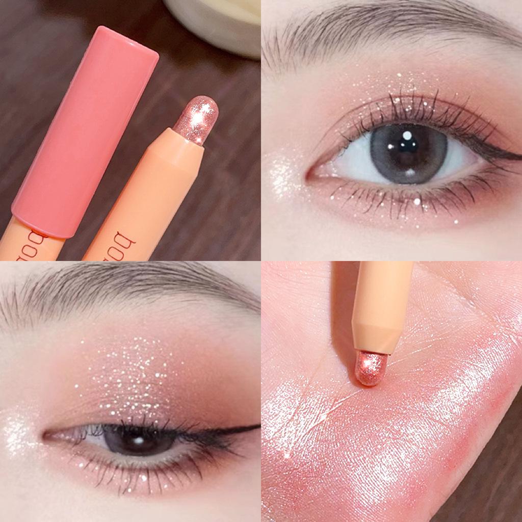 Shimmering Pearl Eyeshadow & Contour Pencil, Multi-functional Highlighter Stick for Quick Application