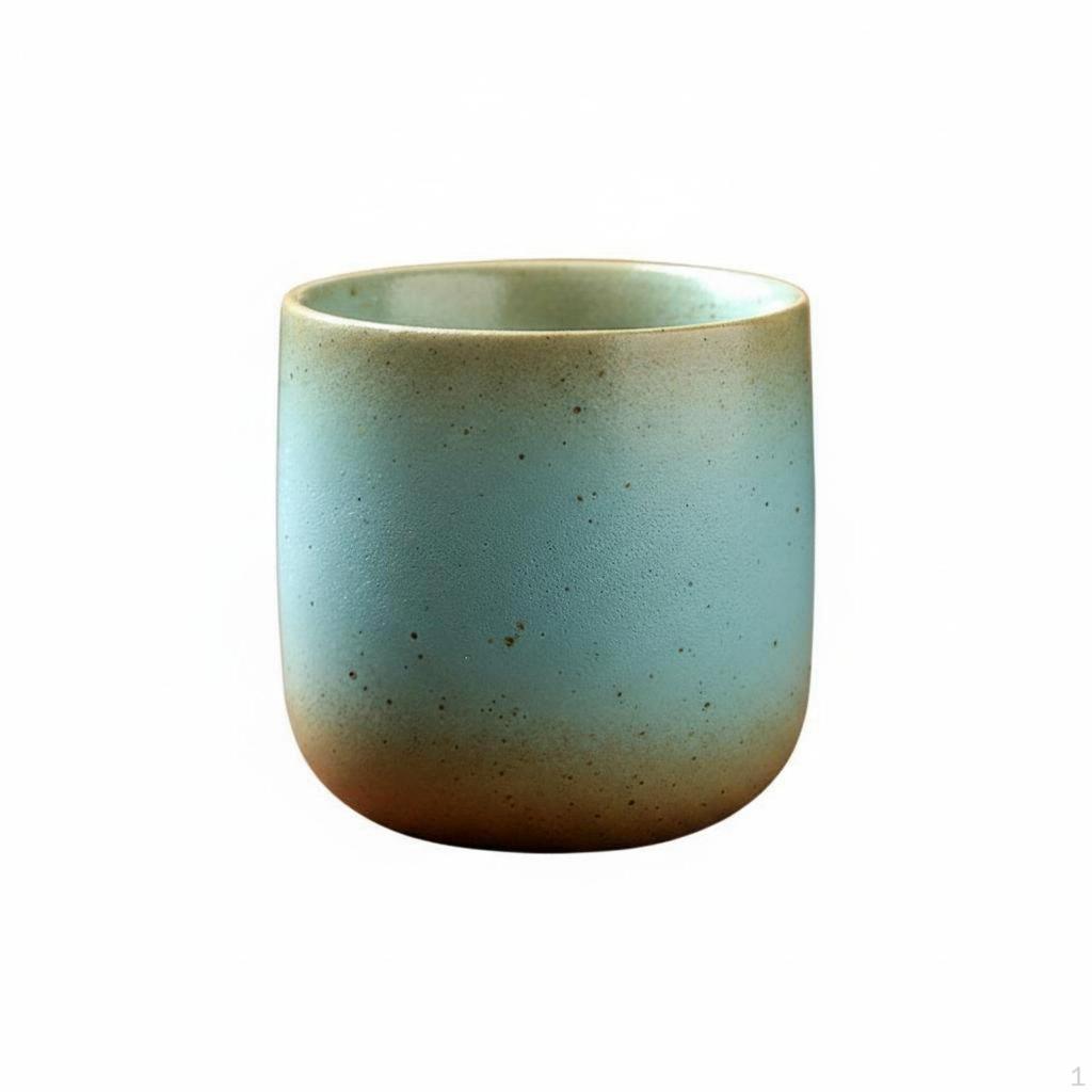 Japanese Design Tea Cup Drip Glaze Ceramic Retro Coarse Pottery Mug for Vintage Enthusiasts,
