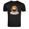 Astronaut Helmet Sunset Beach Graphic T-Shirt