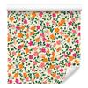Wallpaper Small Flowers Cream and Green for Living Room and Bedroom 50x1000