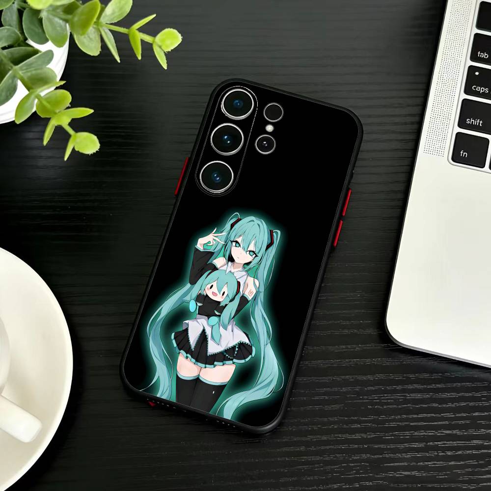Retro Magazine Poster Hatsune Girl Y2k Phone Case For Samsung S26,S25,S24,S23,S22,S21,S20,Plus,Fe,Lite,Others Black Cover