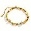 Simple and elegant elliptical bracelet  titanium  steel bracelet, suitable for all seasons as a versatile accessory.