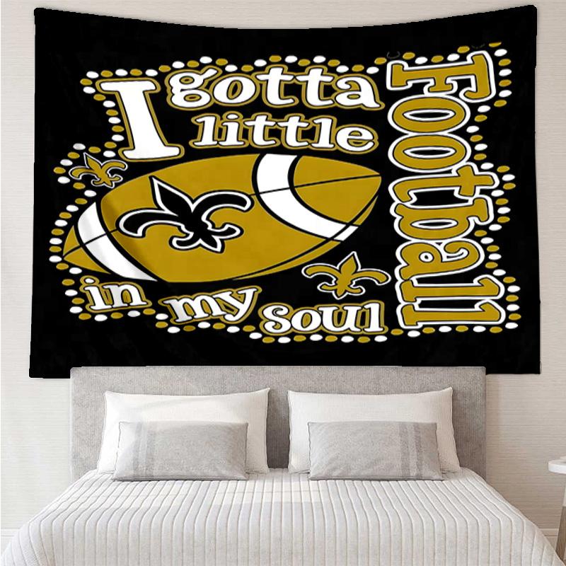 Orleans Saints Logo Quick-Dry Tapestry Hanging for Bedroom,Livingroom, Playroom,Decor Art Room Wall Tapestry Holiday and Birthday Gifts