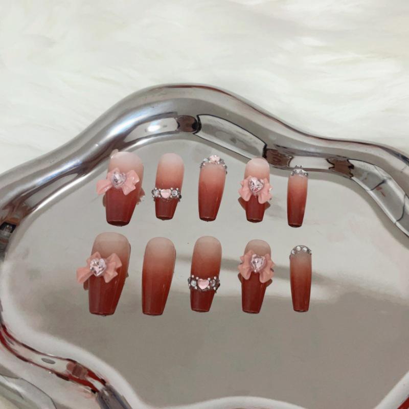 Luxurious Handmade Translucent Nail Tips for Autumn/Winter – Soft Texture, High-Class Feel