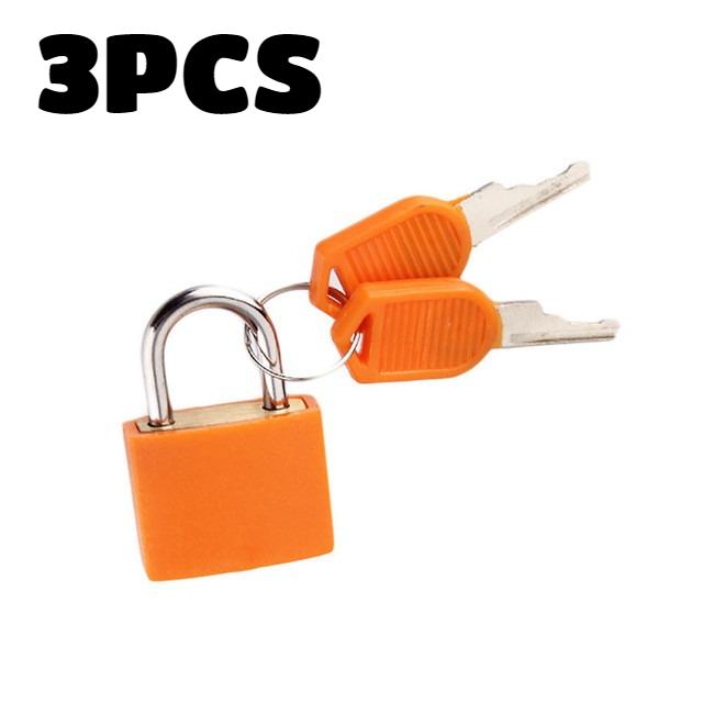 6Pcs Suitcase Lock Small Strong Padlock With 2 Key Travel Tiny Suitcase Anti-Theft Lock Drawer Diary Colored Plastic Case Lock