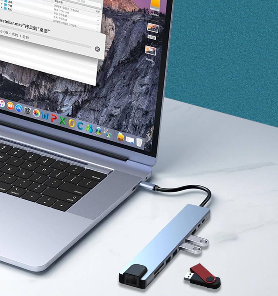 Dockingstation HUB USB-C HDMI 4k USB 3.0 87W LAN PD Power Delivery 87W