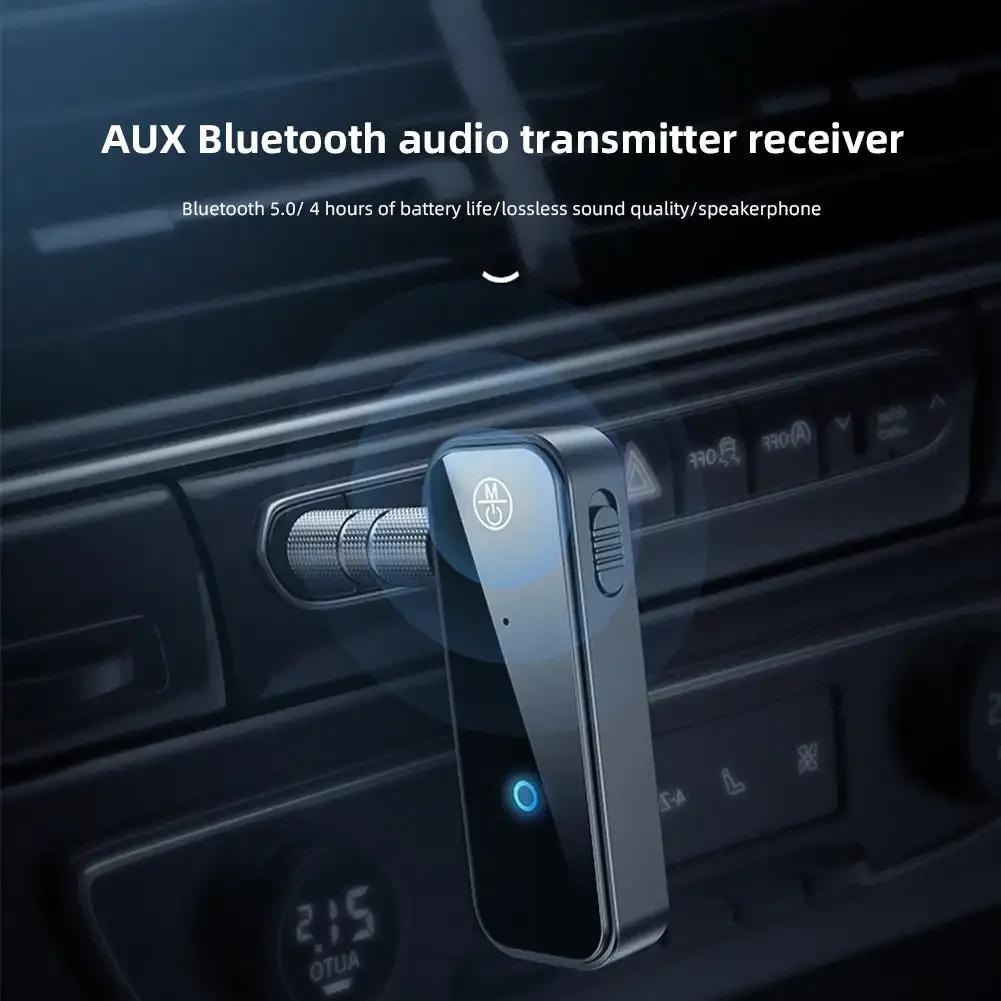 

1 шт. Bluetooth 5.0 Audio Receiver Mini Bluetooth Stereo AUX USB для ПК Навушники Автомобільний бездротовий адаптер Handfree чорний